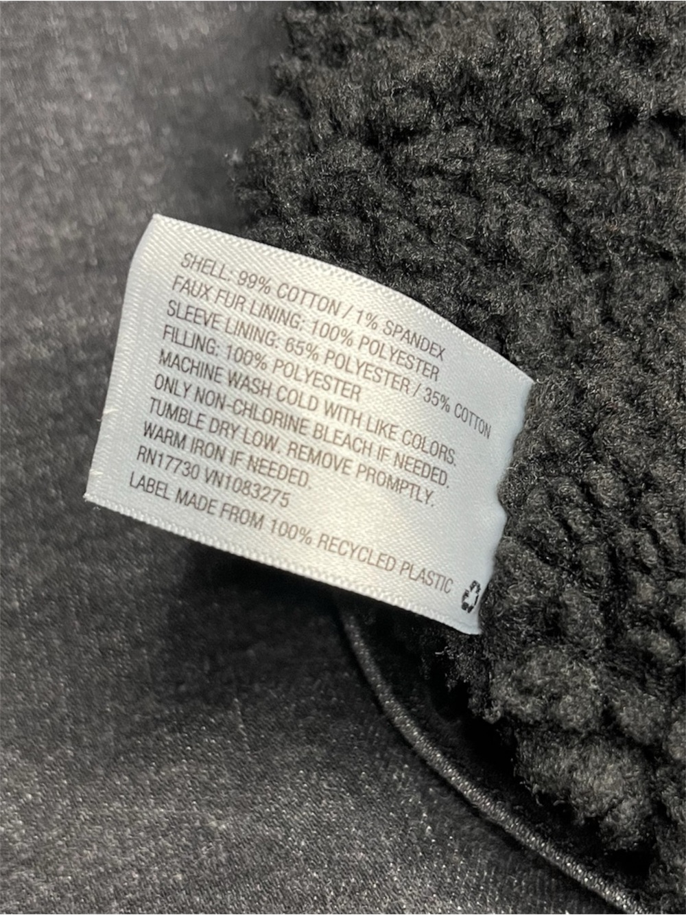 Goodfellow & Co Charcoal Gray Sherpa-Trim Jacket - Picture 7 of 7